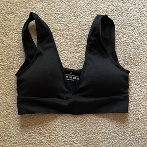 amazon - cotton - sports bra - black - small